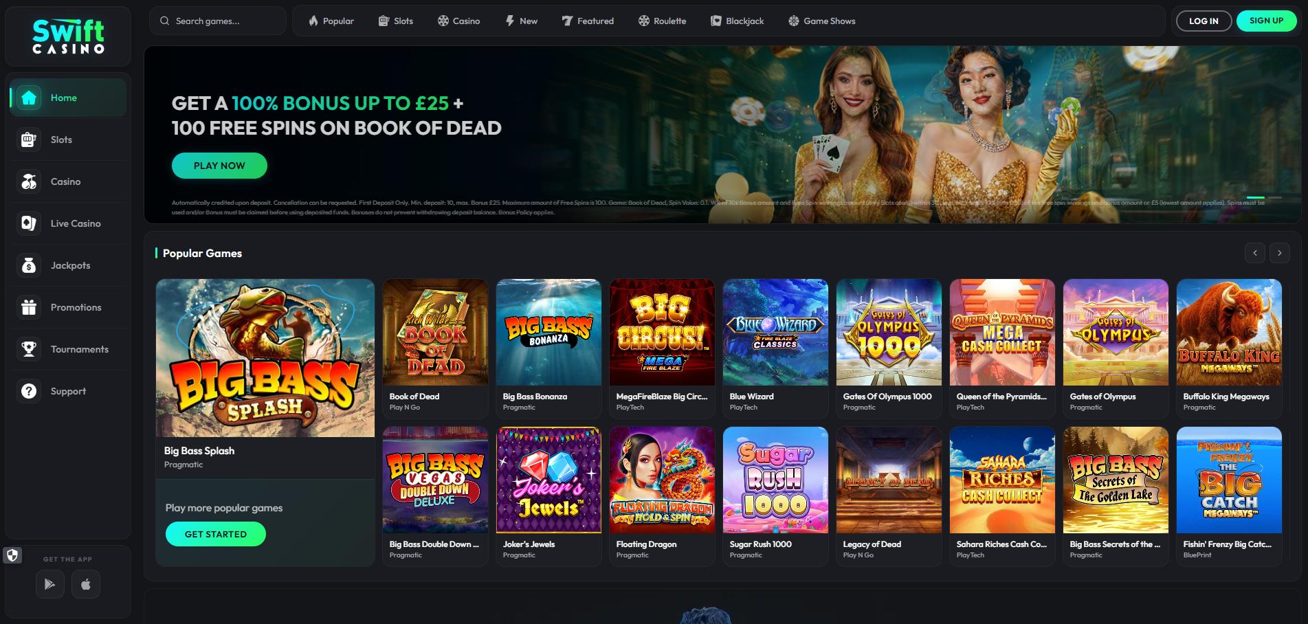 Swift Casino screenshot 1
