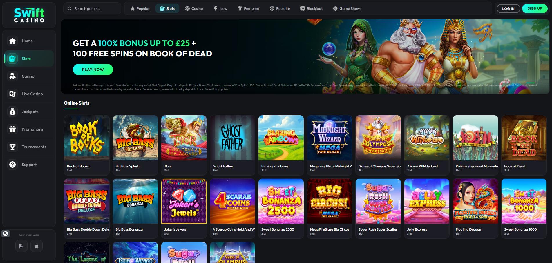 Swift Casino screenshot 2